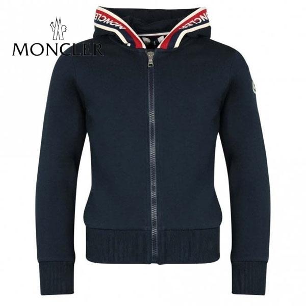 19ss☆MONCLER スーパーコピー Jr ラインロゴパーカーNavy 9031503